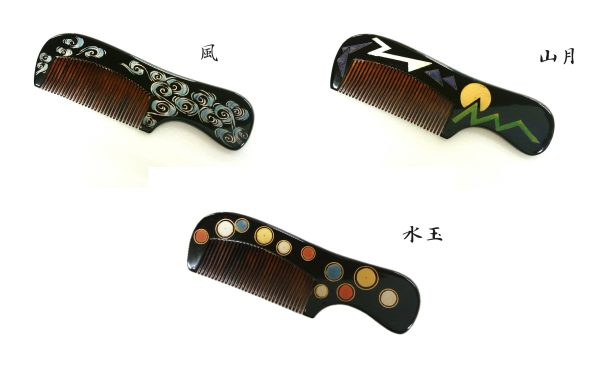 【限定品】本漆塗　沈金くし